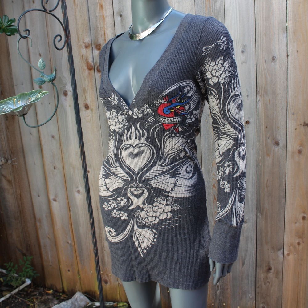 Forever 21 Tattoo Sweater Dress Size Medium
